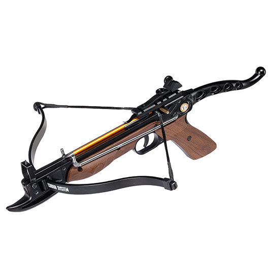 Pistolenarmbrust Cobra 80lbs mit Metallrahmen Holzlook