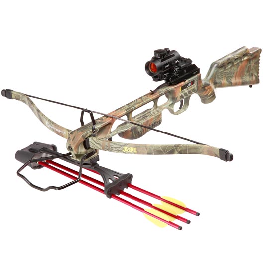 Armbrust Jaguar Recurve 175 lbs wood-camo Komplettset inkl. Zielgert Kcher und viel Zubehr Bild 1