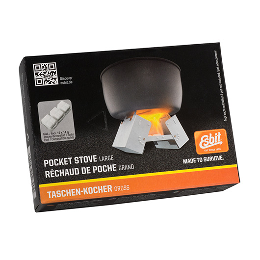 Esbit-Taschenkocher, gro inkl. 12 x 14gr. Trockenbrennstofftabletten Bild 2