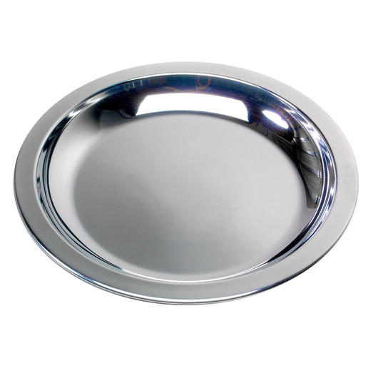 Basic Nature Teller Edelstahl flach 23,5 cm silber-poliert