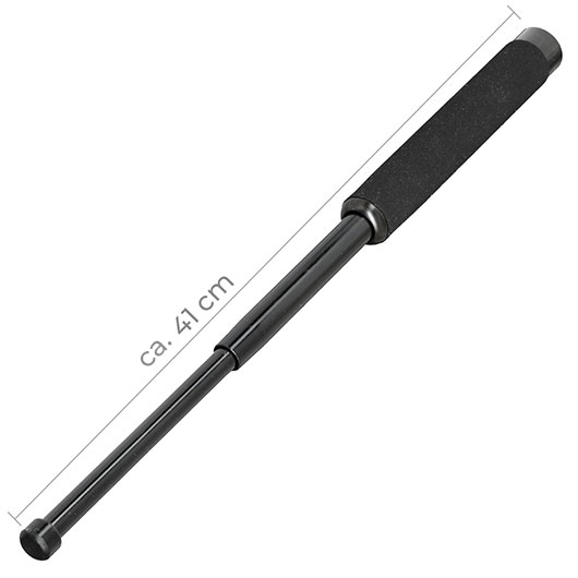 Teleskop Schlagstock 16 schwarz mit Holster Bild 1