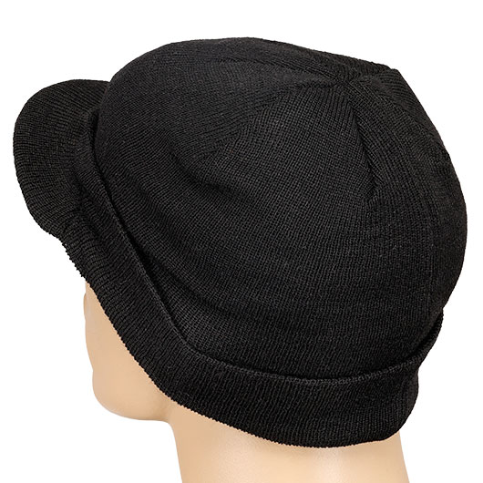 US Watch Cap mit Schirm Wolle schwarz Bild 1