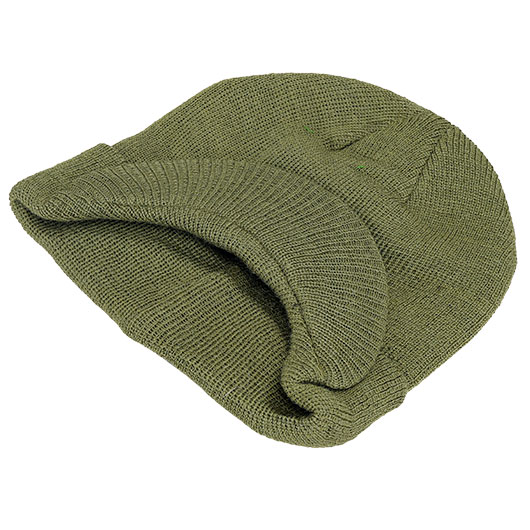 US Watch Cap mit Schirm Wolle oliv Bild 2