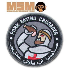 Mil-Spec Monkey Patch mit Klettflche Pork Eating Crusader fullcolor