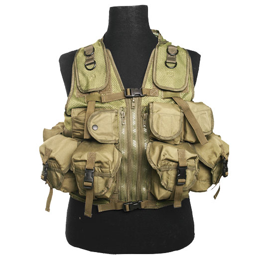 Einsatzweste Tactical 9 Taschen Mil-Tec oliv