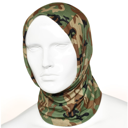 Multi Function Headgear Woodland Bild 3