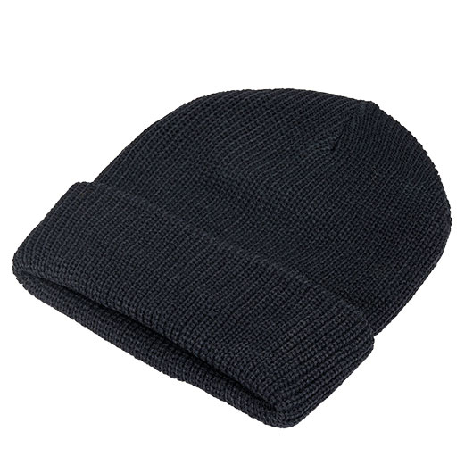 Rollstrickm�tze Polyacryl dunkelblau Bild 2