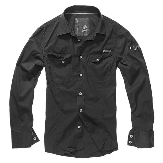 Brandit Hemd SlimFit Shirt schwarz