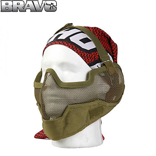 Bravo Tac Gear Strike V2 Gittermaske halb oliv