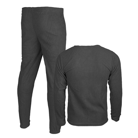  Unterwsche Set Thermofleece 2-teilig Rundkragen schwarz Bild 1