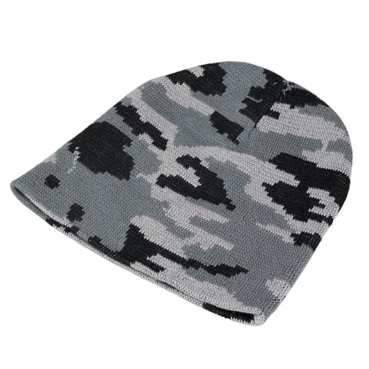 MFH Feinstrickm�tze Beanie doppelt gelegt grautarn Bild 2