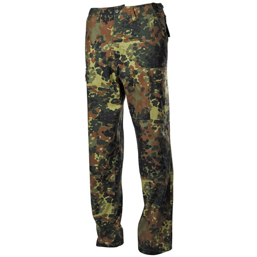 MFH Army Hose Ripstop BDU-Style flecktarn geknpfter Hosenschlitz