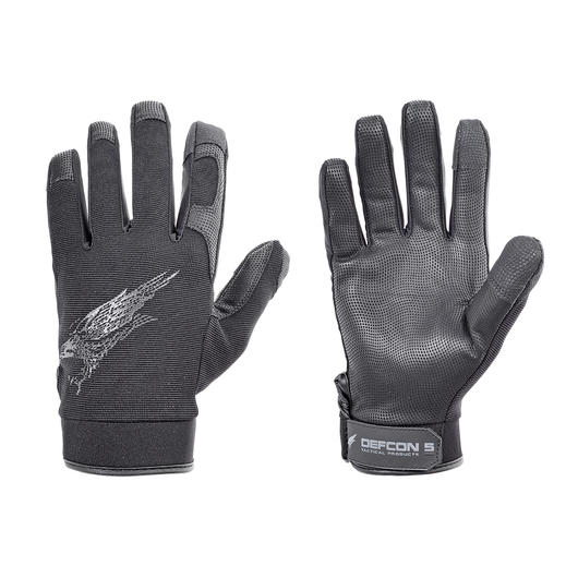 Defcon 5 Handschuhe mit Amara u. Leder Schwarz