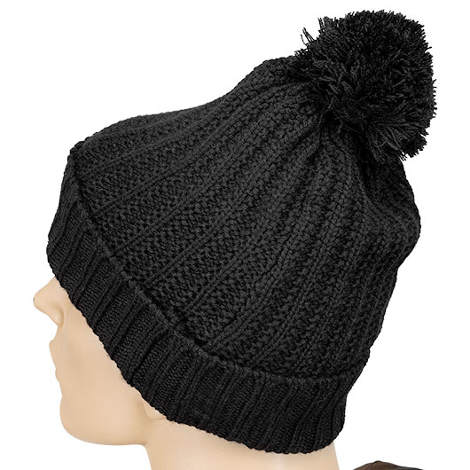 McAllister Strickm�tze schwarz mit Teddy-Fleece gef�ttert Bild 1