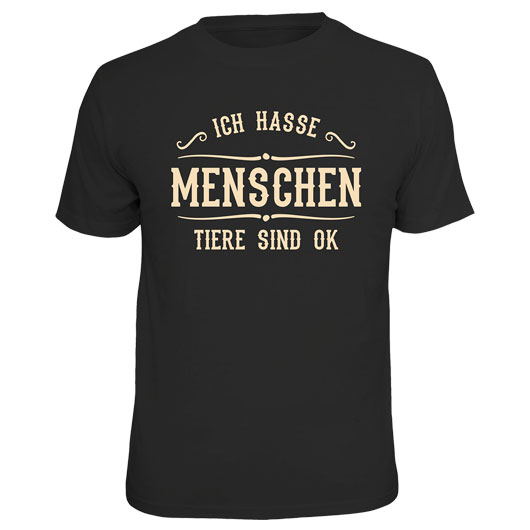 Rahmenlos T-Shirt Ich hasse Menschen