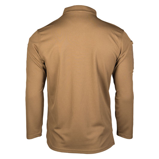 Mil-Tec Poloshirt Langarm Tactical Quick Dry dark coyote Bild 2