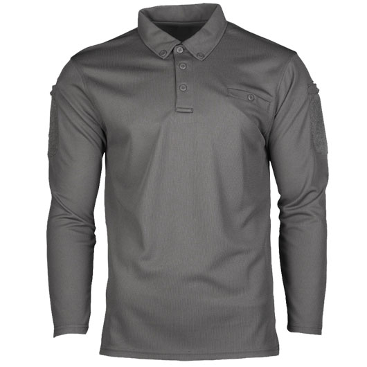 Mil-Tec Poloshirt Langarm Tactical Quick Dry urban grey