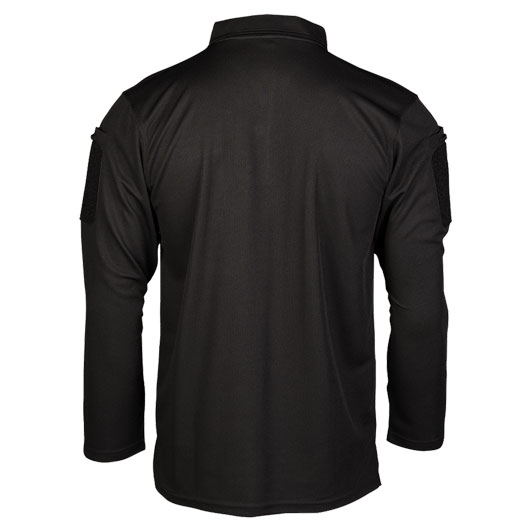 Mil-Tec Poloshirt Langarm Tactical Quick Dry schwarz Bild 2