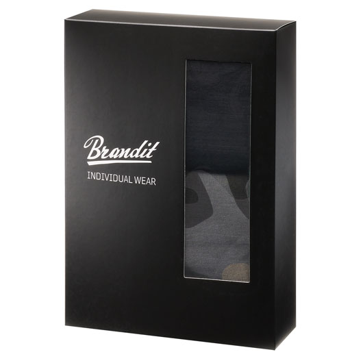 Brandit Boxershorts Logo 2er Pack darkcamo/schwarz Bild 1