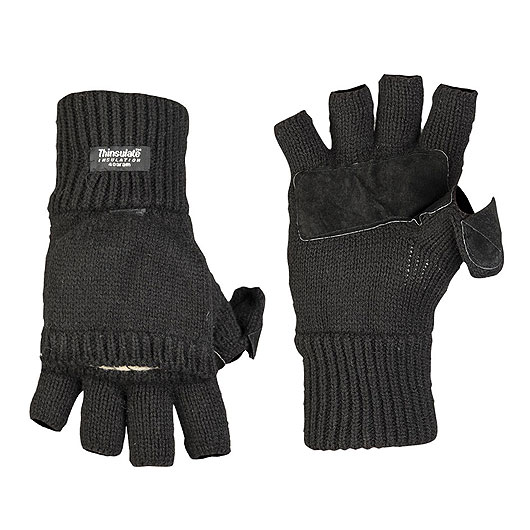 Mil-Tec Handschuhe klappbar schwarz