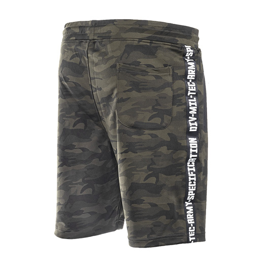 Mil-Tec Shorts Sweat Training Pants black woodland Bild 1