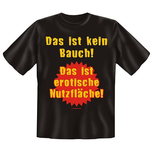 Rahmenlos T-Shirt Das ist kein Bauch schwarz