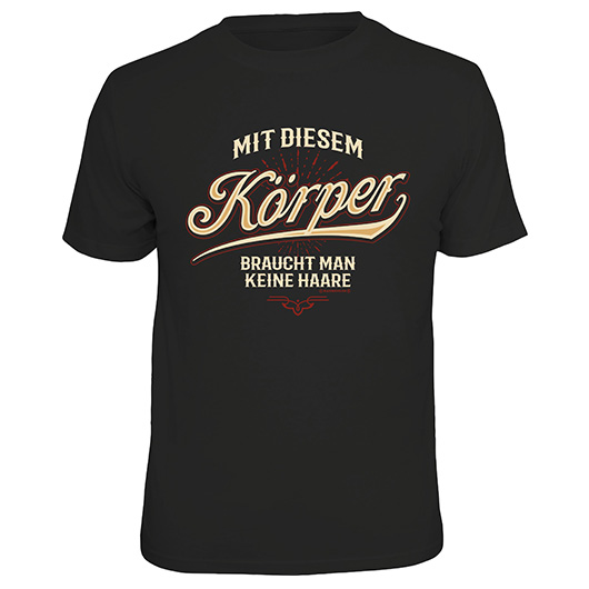 Rahmenlos T-Shirt Keine Haare schwarz