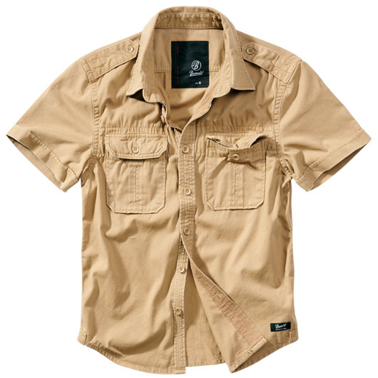 Brandit Hemd Vintage Shirt kurzarm camel