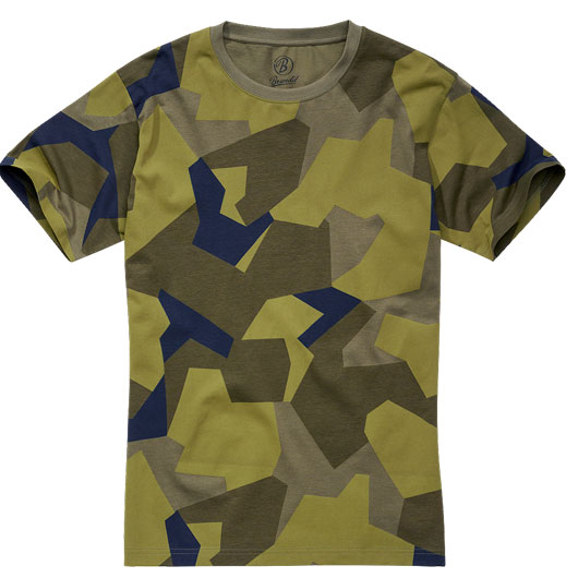 Brandit T-Shirt Baumwolle swedish camo M90