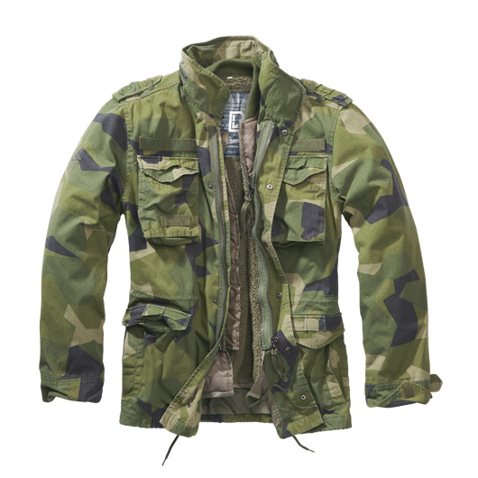 Brandit Jacke M65 Giant swedish camo M90 mit herausnehmbarem Futter