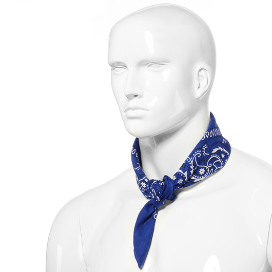 MFH Bandana Halstuch Paisleymuster royalblau-wei Bild 2