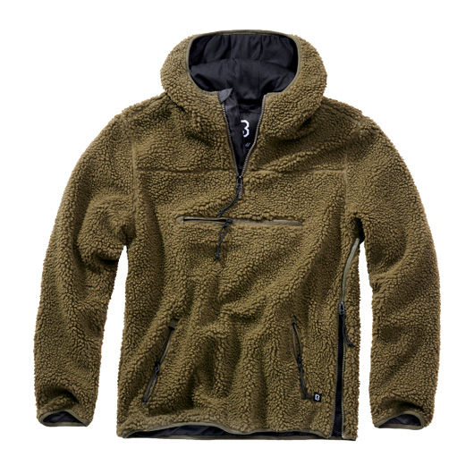 Brandit Kapuzenpullover Teddy Fleece Worker oliv