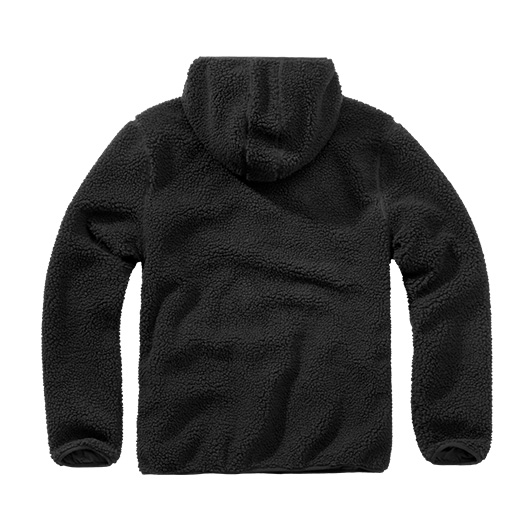 Brandit Kapuzenpullover Teddy Fleece Worker schwarz Bild 1