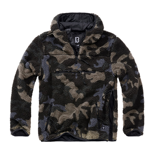 Brandit Kapuzenpullover Teddy Fleece Worker dark camo