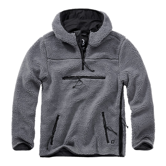 Brandit Kapuzenpullover Teddy Fleece Worker anthrazit