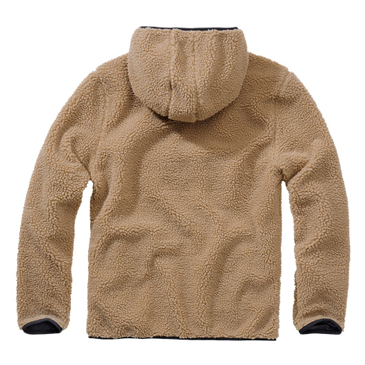 Brandit Kapuzenpullover Teddy Fleece Worker camel Bild 1