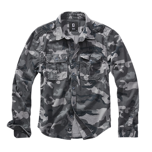 Brandit Hemd Vintage Shirt langarm grey camo