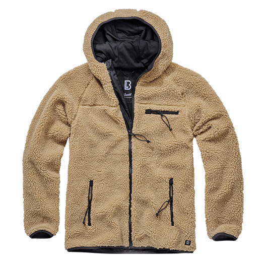 Brandit Jacke Teddyfleece Worker camel