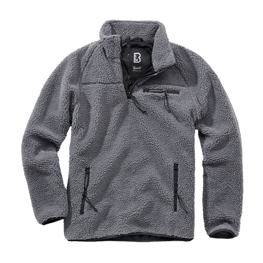 Brandit Herren Teddyfleece Troyer im Army Style | Zip Hoodies