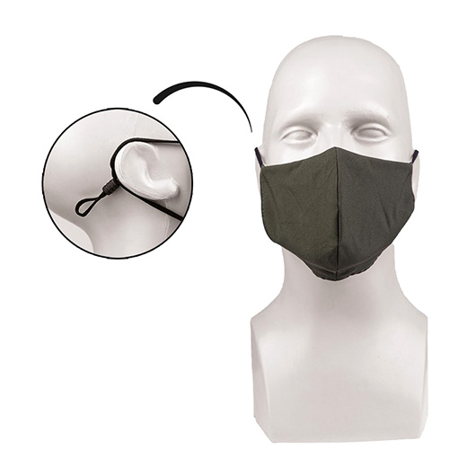 Mil-Tec Stoffmaske V-Shape oliv Bild 1