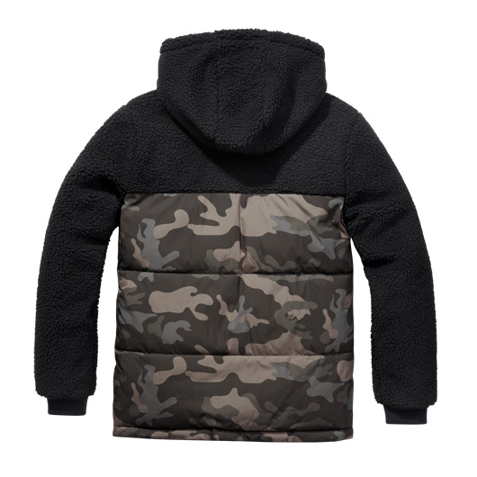 Brandit Teddyfleece Jacke Jackson schwarz/darkcamo Bild 1