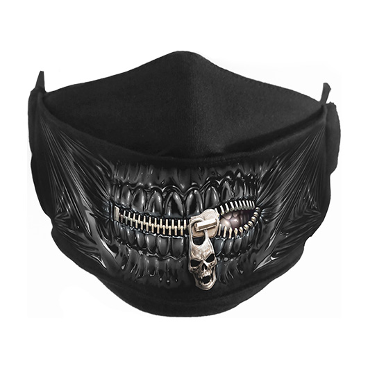 Spiral Stoffmaske Zipped Mouth verstellbar