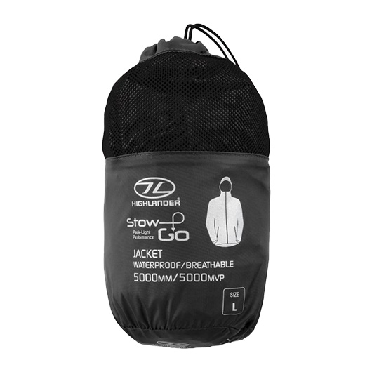 Highlander Regenjacke Stow & Go schwarz Bild 5