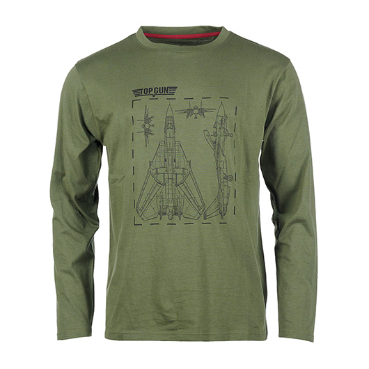 Langarmshirt Top Gun oliv