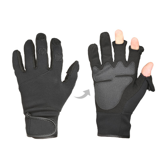 Mil-Tec Handschuh Shooting Gloves Neopren schwarz