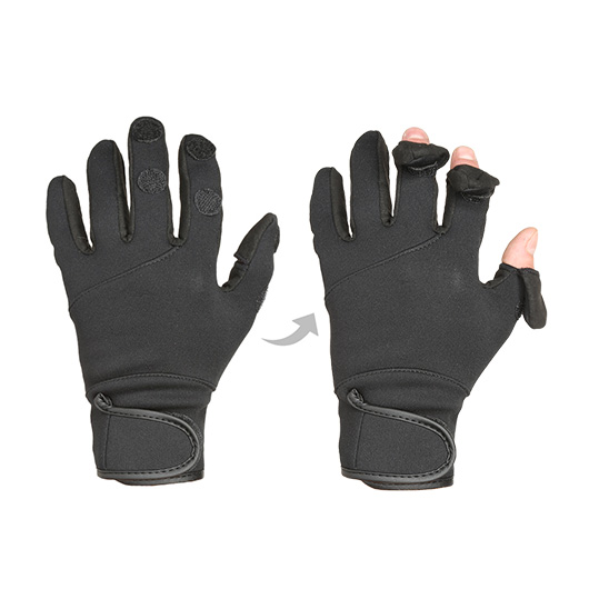 Mil-Tec Handschuh Shooting Gloves Neopren schwarz Bild 1