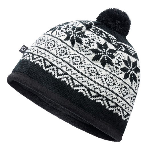 Brandit Strickmtze Snow Cap schwarz/wei