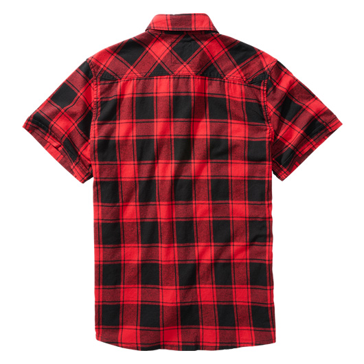 Brandit Checkshirt kurzarm schwarz/rot kariert Bild 1