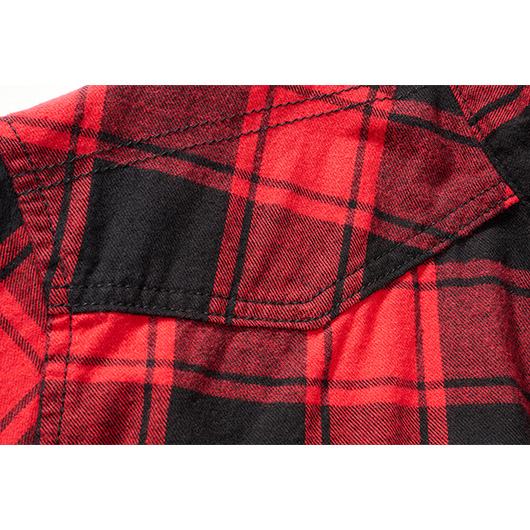 Brandit Checkshirt kurzarm schwarz/rot kariert Bild 4