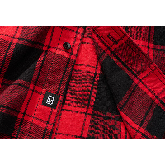 Brandit Checkshirt kurzarm schwarz/rot kariert Bild 5